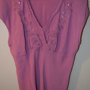 Pink Lightweight Plus Sized Top